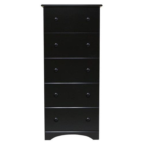 a side black color table with five drawers