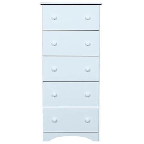 tall white side table with five drawers