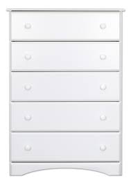 white chester with five drawers