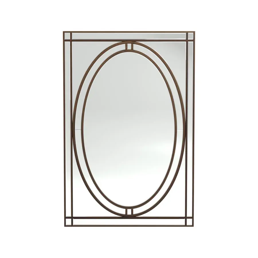oval shaped mirror graphical presentation