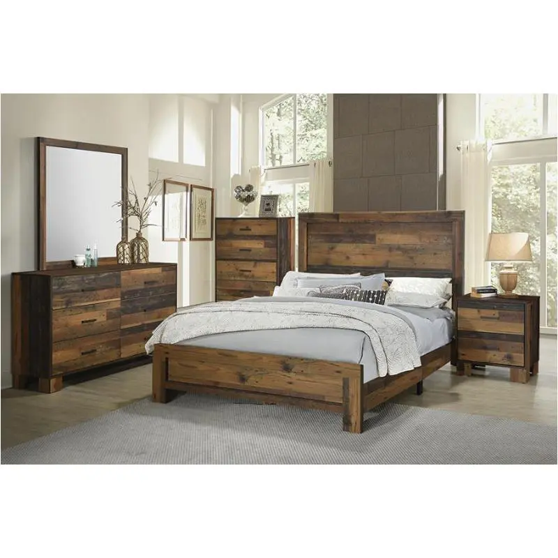Pine coloured designer bed and furniture