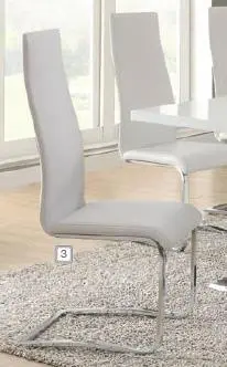 Closeup shot of the White Color Dining Chairs