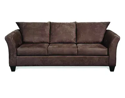a three seater leather sofa brown color