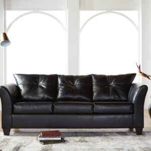 Vegan Leather Sofa Black