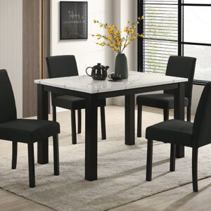 White marble Table & 4 Chairs