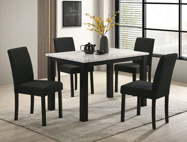 White marble Table & 4 Chairs